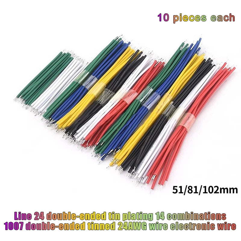140pcs 24AWG Tinned Jumper Wire DIY Kit for PCB Breadboard