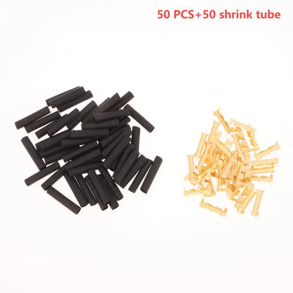 U-Shaped Electrical Wire Connectors Set 0.5-1.5mm² with Heat Shrink Tube Crimp Terminals Block for Fast Wiring Cable Lock