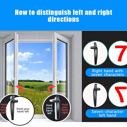 New Thickenin Aluminum Alloy Window Handle Push Out Swing Door And Window Single Point Handle Window Lock Seven Character Handl