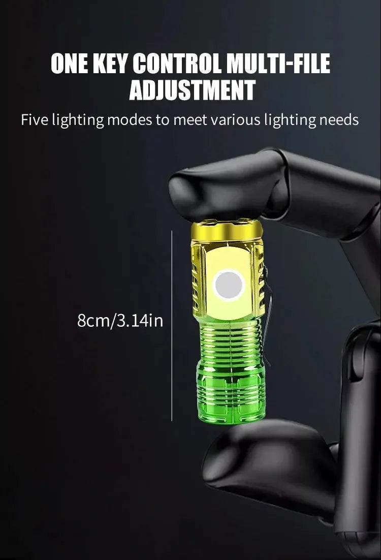 Three Eyes Little Monster LED Flashlight Rechargeable Mini Torch