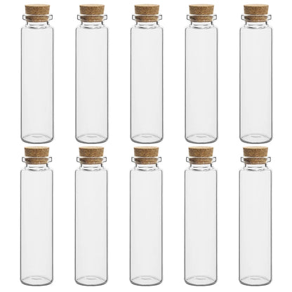 Mini Glass Bottles with Cork Stoppers — 5ml to 20ml Vials, 10pcs
