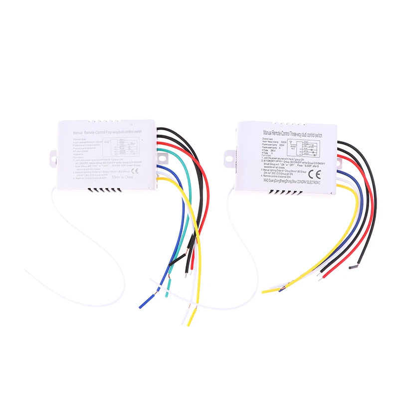 220V RF433 1/2/3/4 Ways Digital Remote Control Light Switch Wireless ON OFF Switch For Light Bulb Chandelier