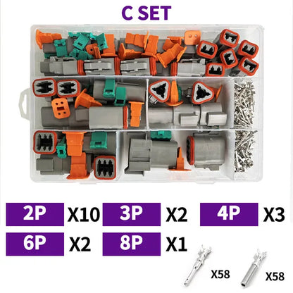 Deutsch DT Series Waterproof Connector Kit with Pins DT06-2/3/4/6S DT04-2/3/4/6P