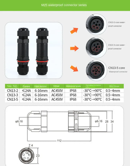 IP68 Waterproof Cable Connector I/T Type Junction Box 2-pin 3-pin 4-pin 5-pin Electrical Terminal LED Lights Wire Waterproof Box