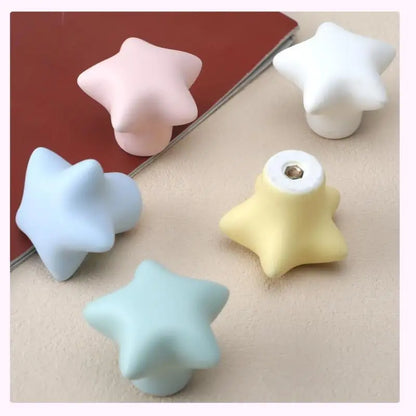 1pc Children's Furniture Handles Nordic Ceramic Children Room Cabinet Handles Macaron Colorful Round Drawer Knobs And Pulls