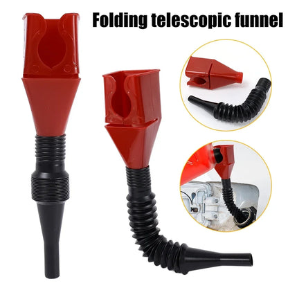 1/5pcs Car Telescopic Fuel Funnel Universal Motorbike Engine Oil Petrol Filter Transfer Funnel Tool Foldable Portable Funnel