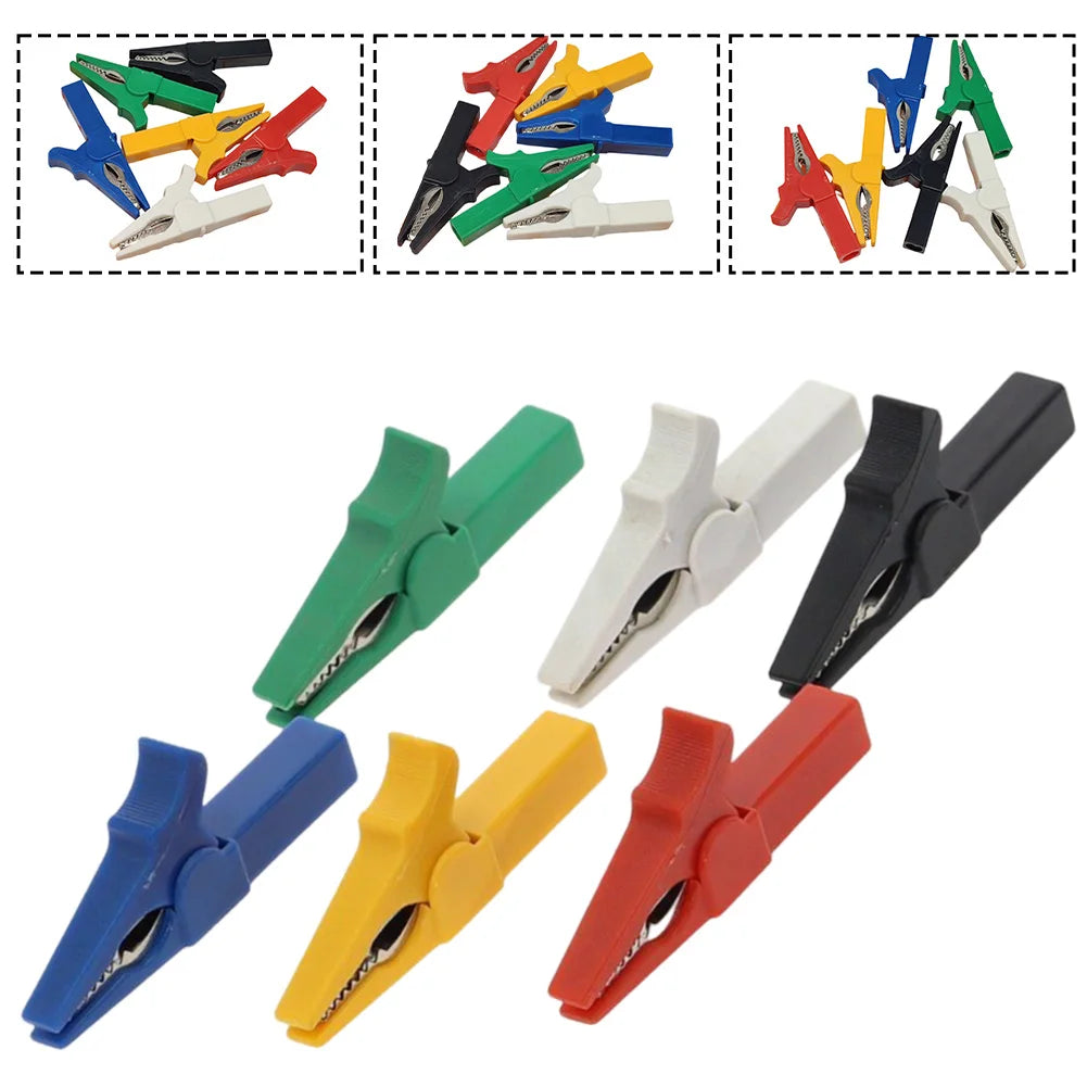 Electrical Jumpers Crocodile Clips Six Different Colors Strong Grip And Conductivity 14mm Maximum Opening 4mm Wiring Hole