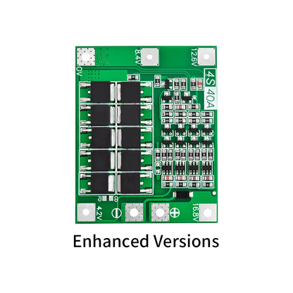 Li-ion Battery Protection Board 40A BMS for 18650 Cells ¨C Enhanced Balanced Version for DIY Battery Packs and Power Tools