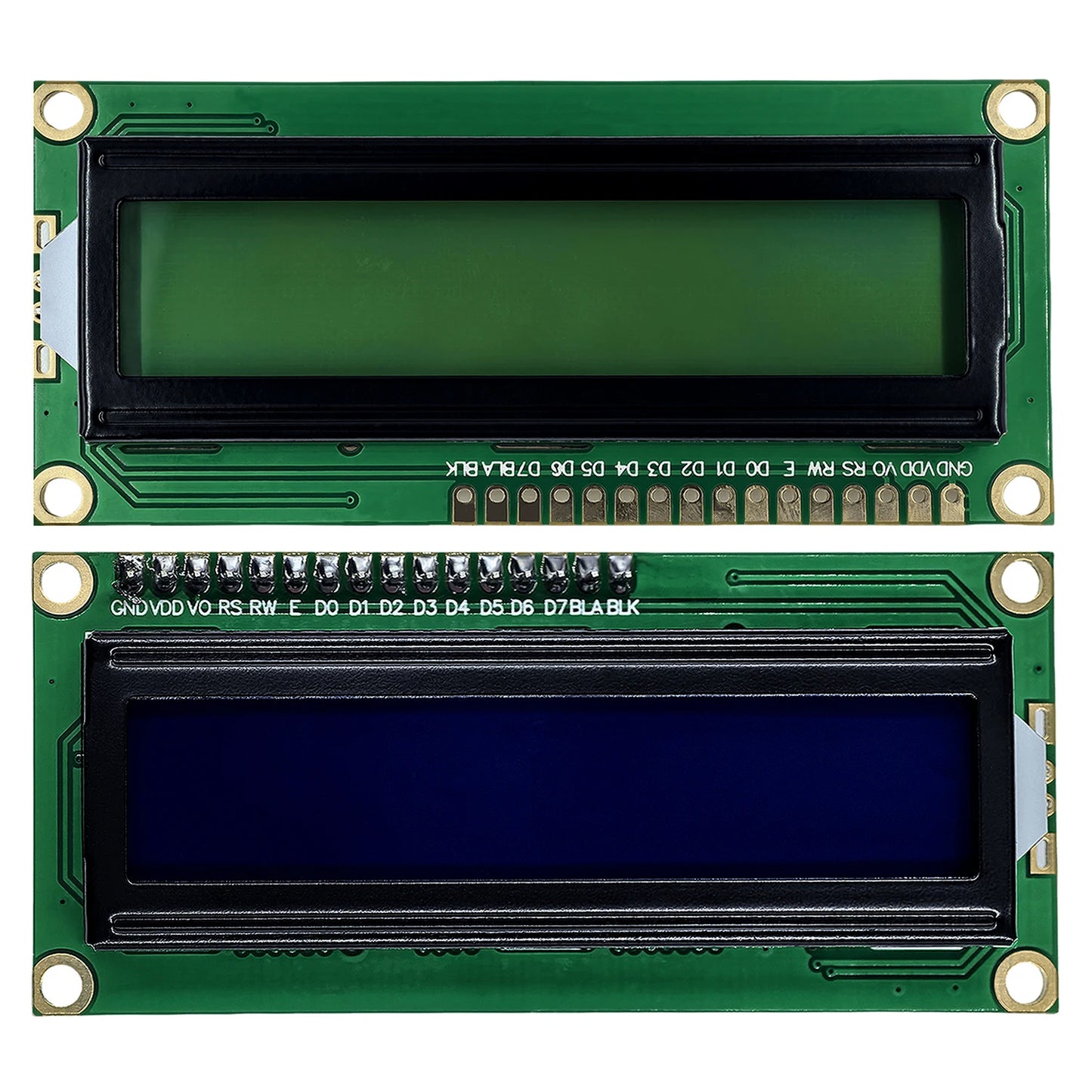 LCD1602 16x2 Character I2C LCD Display Module with PCF8574 Interface 5V Blue Yellow Green Screen for Arduino Projects