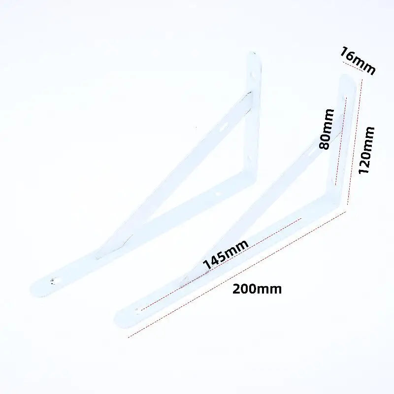 2Pcs Wall Mount Joint Angle Without Screws Tripod Brack Shelf Floating Shelf Heavy Duty Black/White Steel For Decorative