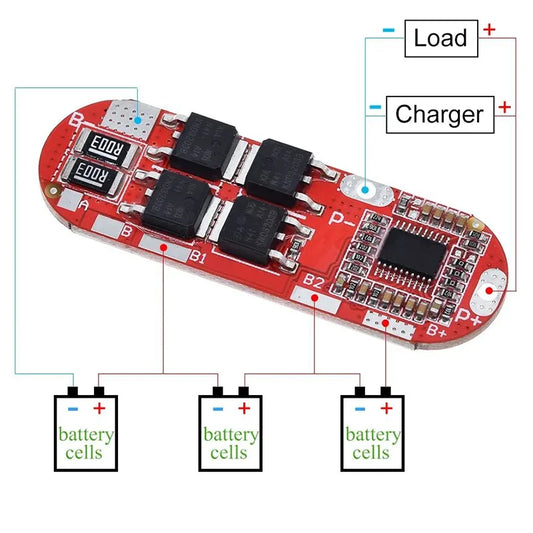 Li-ion Battery Protection Board Module for 18650 Lipo Cells ¨C BMS PCM PCB with Overcharge and Overcurrent Protection for DIY Projects