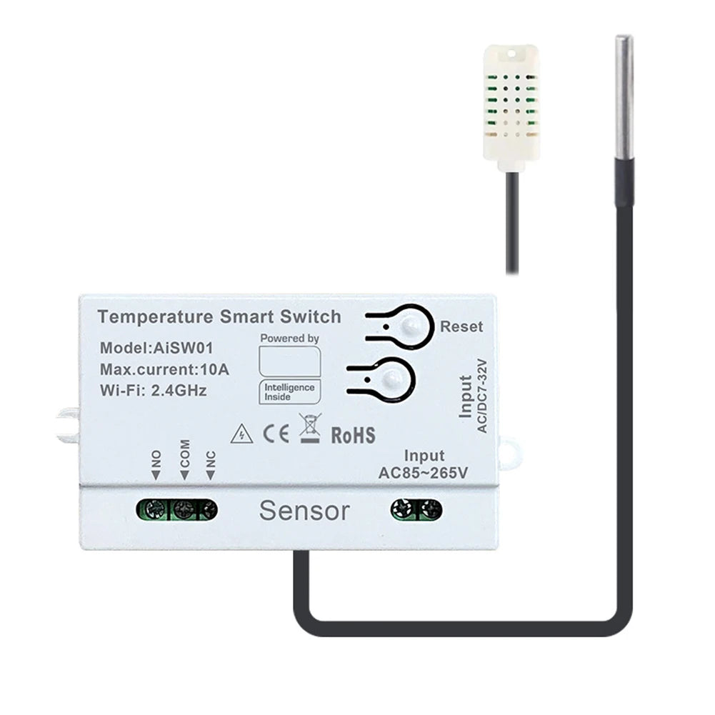 WiFi Temperature and Humidity Sensor with Remote Control Smart Home Automation with For Tuya App for Convenience