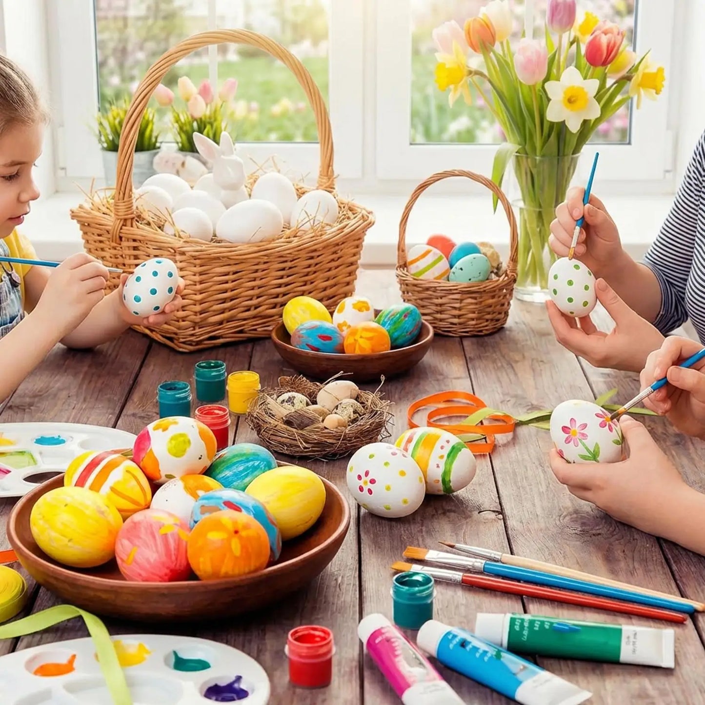 100/10pcs Easter Foam Egg White Styrofoam Fake Eggs for Kids Painting Handmade Spring Easter Party Home Decoration DIY Wreath Craft