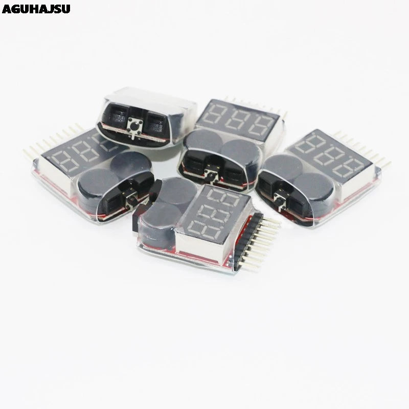 1-8S LED Low Voltage Buzzer Alarm LiPo Battery Voltage Tester Checker