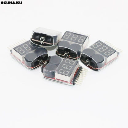 1-8S LED Low Voltage Buzzer Alarm LiPo Battery Voltage Tester Checker