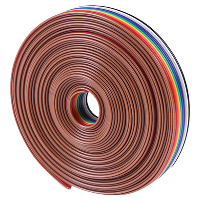 5M Rainbow Ribbon Cable 10 Way Flat Wire Ribbon Cable Roll