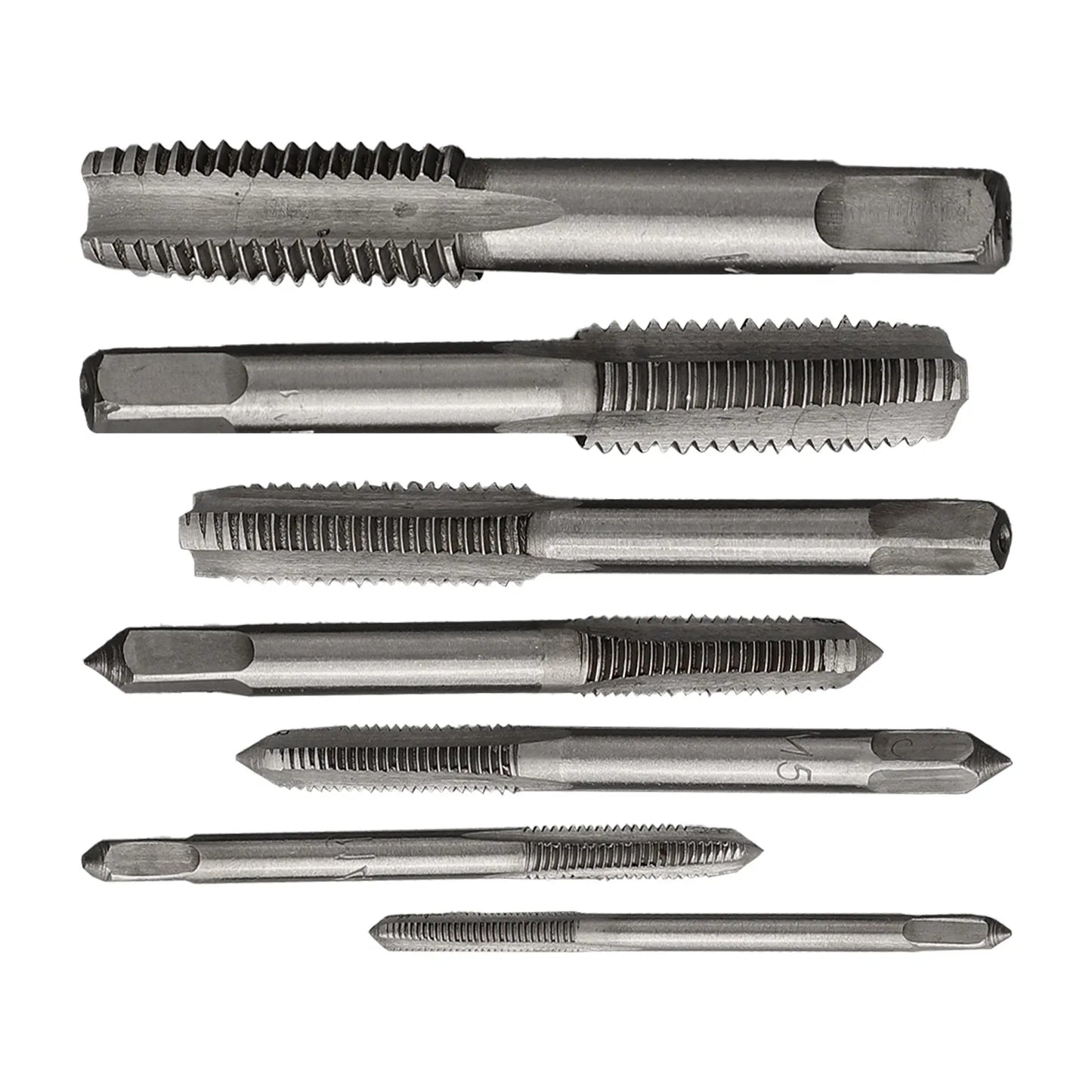 7Pcs For M3 Metric Thread Tap Drill Bits Set with HSS Straight Fluted Screw Taps for Stainless Steel and General Steel