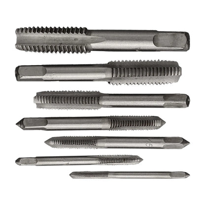 7Pcs For M3 Metric Thread Tap Drill Bits Set with HSS Straight Fluted Screw Taps for Stainless Steel and General Steel