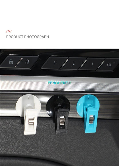 Multifunctional Car Glasses and Card Clip Suction Holder Double Clip