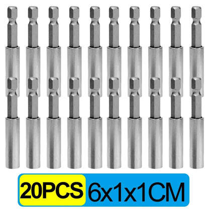 20/1pcs Magnetic Screwdriver Extension Hexagonal Handle Extended Connecting Rod Carbon Steel Screwdrivers Bit Holder Power Tools