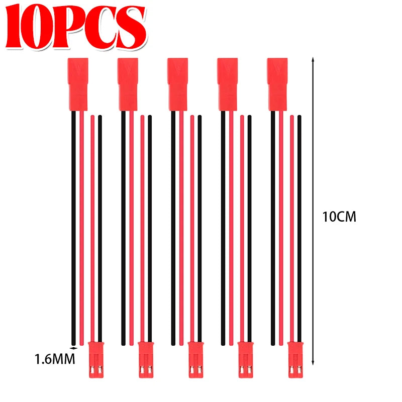 20x JST 2 Pin Male Female Plug Connector, Wire Plug Jack Terminals, Copper Wire Cable Adapter for LED Lamp Strip