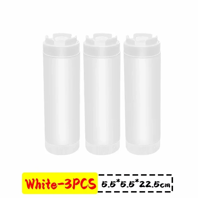 16oz Double Ended Sauce Squeeze Bottle Salad Dressing Dispenser