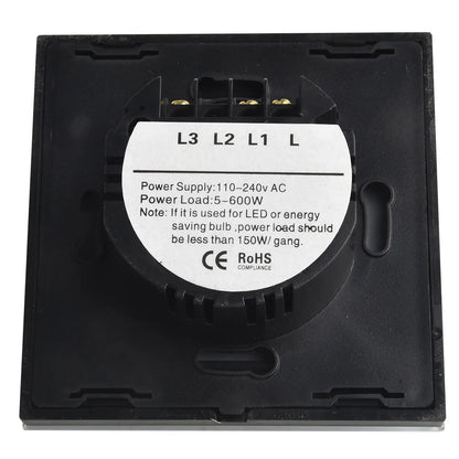 2-Gang Touch Switch Touch Dimmer Switch Office Lighting Home Decor 30 -90 Brightness Dimming No Neutral Wire Required