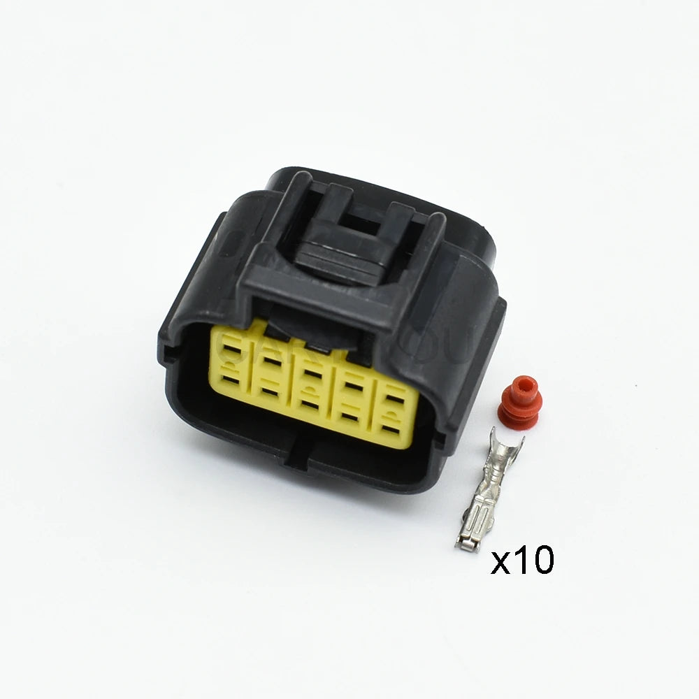 174657-2 / 174655-2 / 174656-7 Automotive 10-Pin Waterproof Connector — AMP Male Plug Female Socket