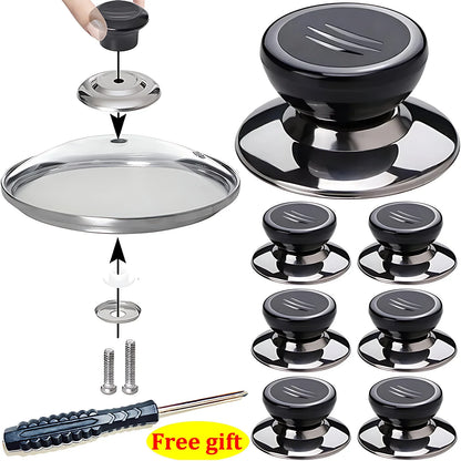 Universal Pot Lid Knob Replacement Kitchen Handle with Screwdriver