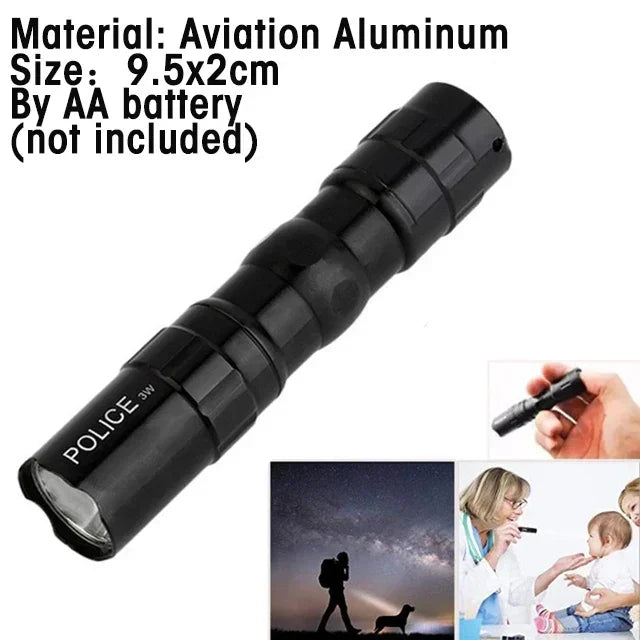 LED Mini Torch Light USB Charging Waterproof Flashlight Outdoor Emergency Lights Keychain Lamp Hiking Camping Portable Lighting