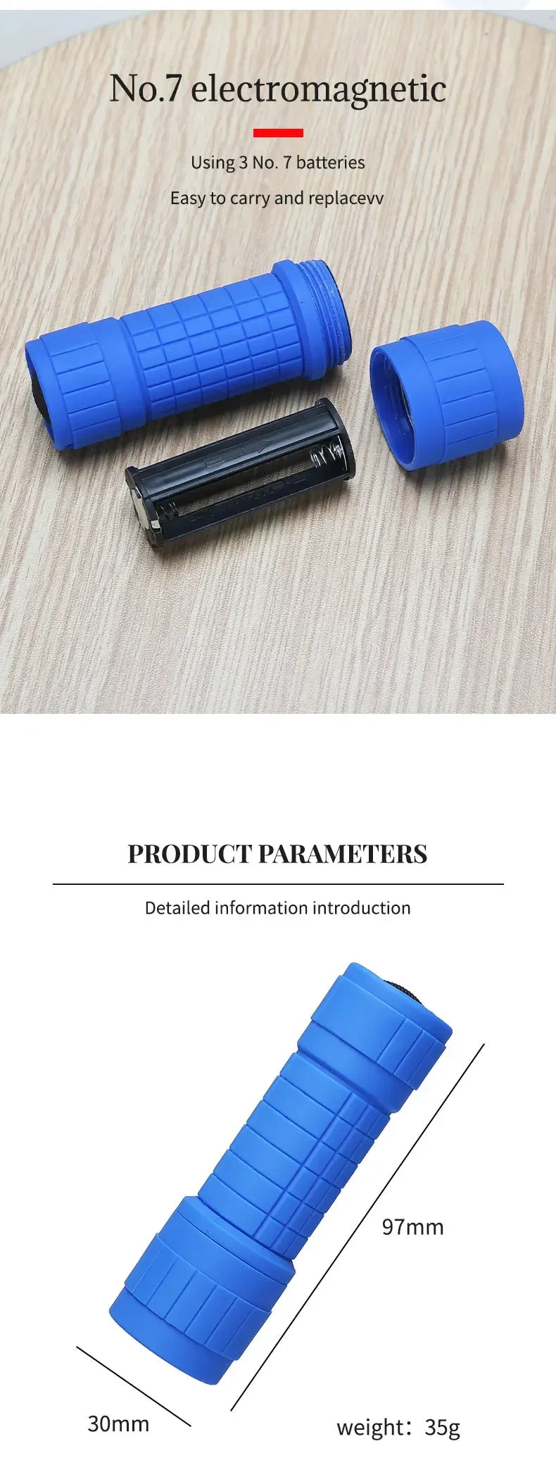 Mini Portable Children's Flashlight Nine XPE Lamp Beads Strong Lighting Using 3 NO.7 Batteries Fixed Focus Pocket Outdoor Torch