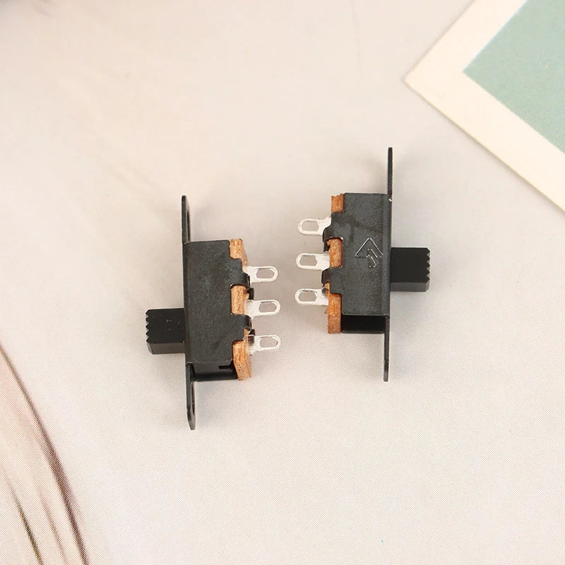 20Pcs 5V 0.3A Mini Size Black SPDT Slide Switch For Small DIY Power Electronic 3Pin 1P2T Slide Switch Toggle Switch