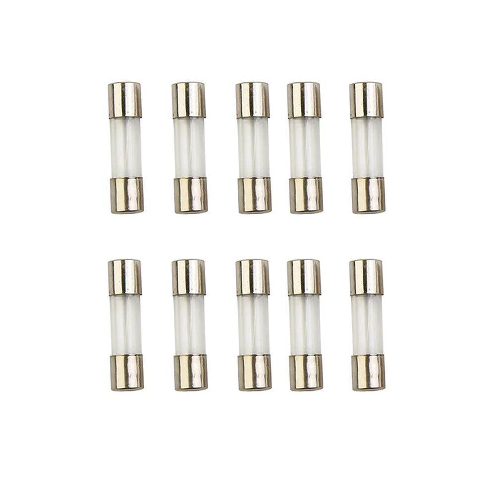 100pcs Insurance Tube Glass Fuses Kit Household 0.2A-20A 100pcs 16*12*2.1cm 250V High Quality Standard Fast Blow