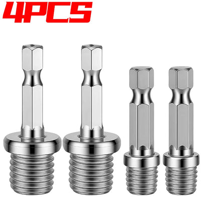 Drill Adapter M10/M14 Chuck Conversion Rod — Triangle / Round / Hex Shank for Grinder Polishing Discs
