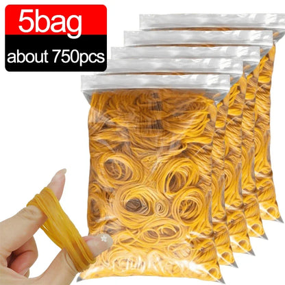 Wholesale Elastic Rubber Bands – Stretchable Yellow O-Rings Latex Fasteners for Office & School Stationery Supplies (Bulk Pack)