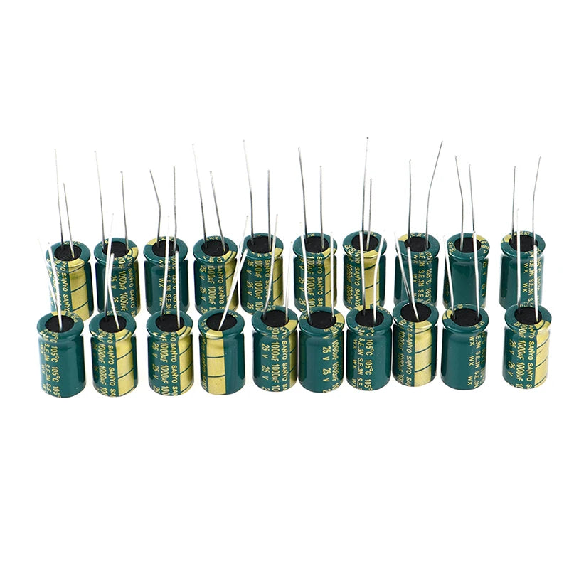 New 20Pcs 25V1000UF 10MMX16MM New Electrolytic Capacitors