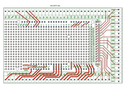 MEGA2560 Prototype Shield Board with Screw Terminal Block | Double-Sided PCB Expansion Kit Compatible with Arduino Mega 2560 R3