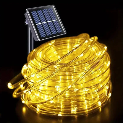 2026 Christmas Decoration Solar LED Outdoor Light String, Garden Terrace Wedding Party Tree Rope Fairy Tube