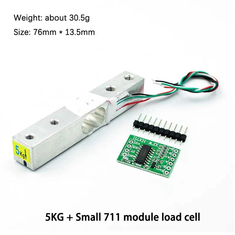 Small Range Weighing Pressure Sensor Module with HX711AD for 1-20kg Measurement