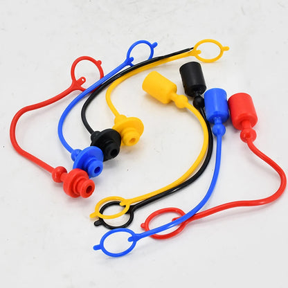 Hydraulic Quick Coupler Dust Caps, Male & Female PVC Rubber Plug Covers, 1/4", 3/8", 1/2" Sizes