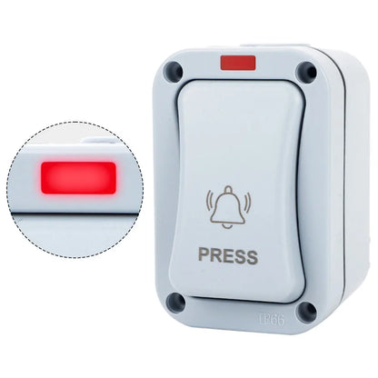 1pcs Outdoor Waterproof Doorbell Control Button Courtyard Mounted Switch (MPM14) 9.00×6.00×5.50 Cm -10~60℃