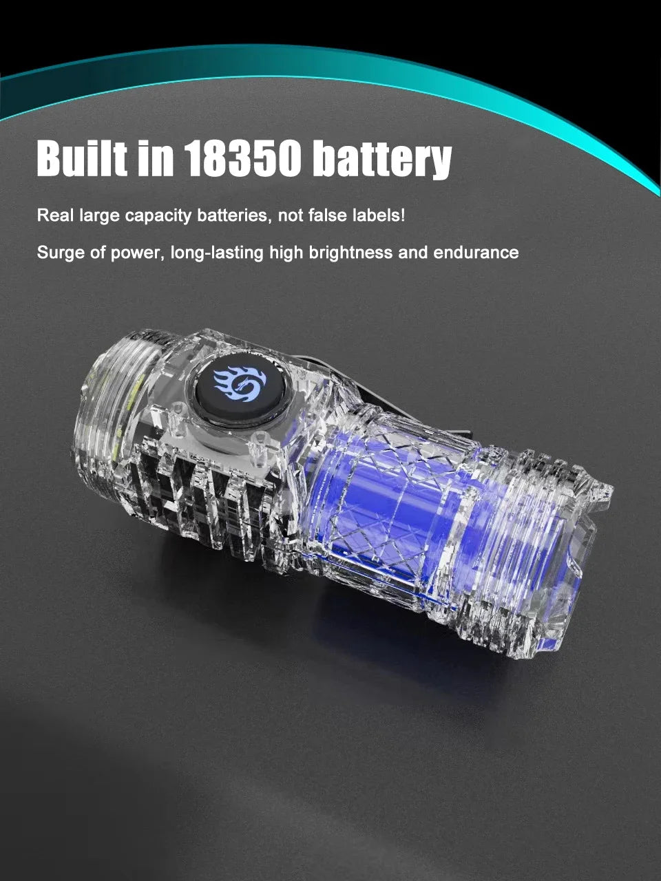 High Quality SST20 LED Flashlight USB Rechargeable Pen Clip Torch