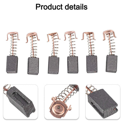Carbon Brushes Set of 6 5x8x12mm for Angle Grinder G720 Spare Parts to Replace Worn Brushes and Restore Motor Brake