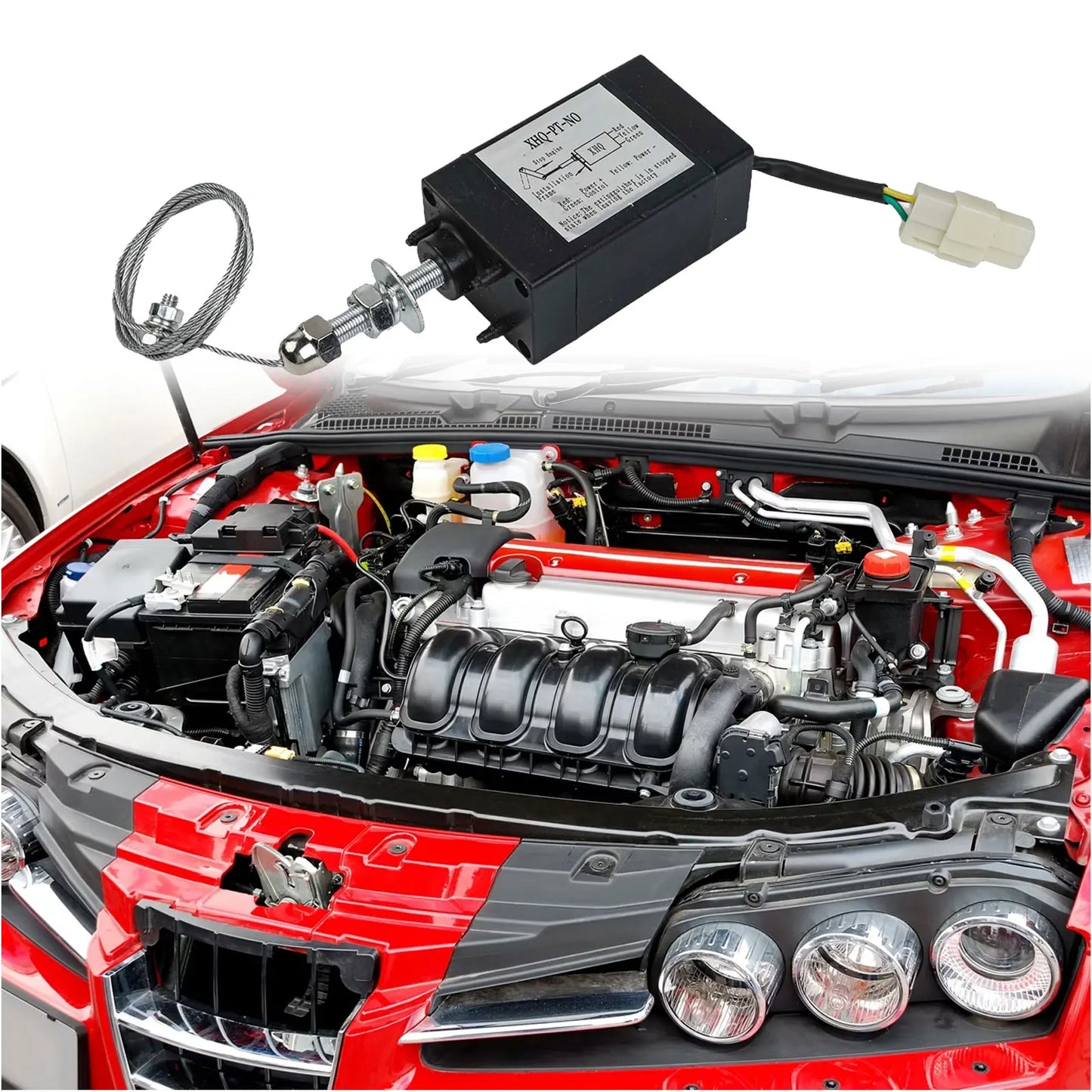 12V Electromagnetic Solenoid Engine Stop XHQ PT Valve for Electric Throttle Adjustment Compatible with Various Engines