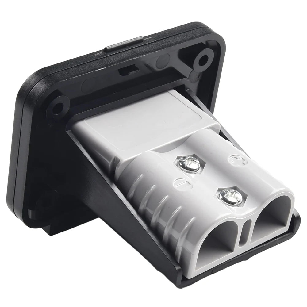 120A 600V Anderson Plug Flush Mount Panel Bracket with Cover & Handle for 4-6AWG, Yachts Electrical Parts