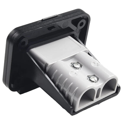 120A 600V Anderson Plug Flush Mount Panel Bracket with Cover & Handle for 4-6AWG, Yachts Electrical Parts