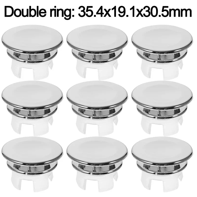 1/10PCS Sink Overflow Cover Round Ceramic Wash Basin Overflow Ring Trim Hollow Hole Bath Insert Replacement Bathroom Accessories