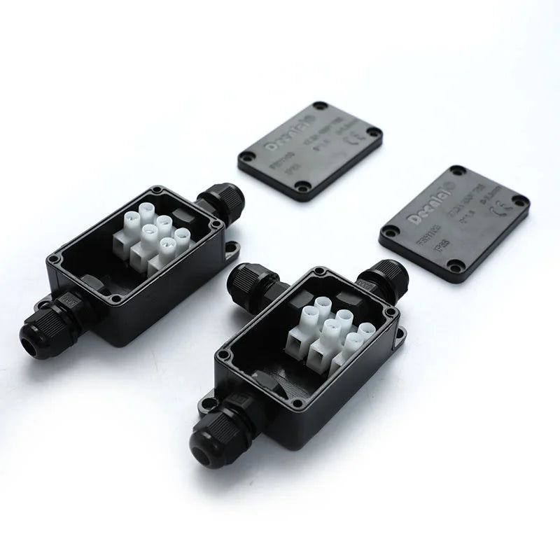 IP66 Waterproof Outdoor Junction Box 2/3 Way Electrical Cable Connector Case