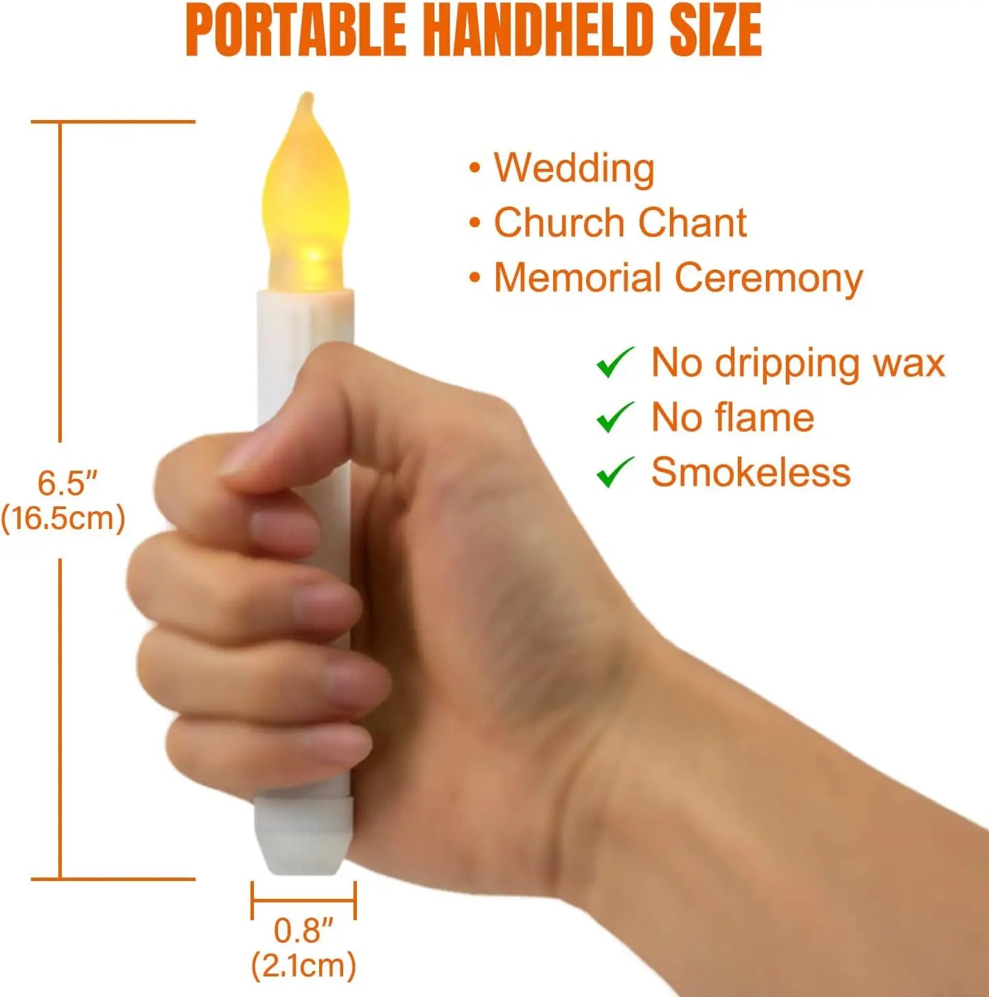 Flameless Candles 12 PCS Led Candles 6.9 Inch Battery Operated Candles Taper Candles for Party Classroom Church Birthday Decor