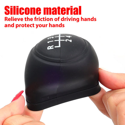 Universal Gear Shift Knob Silicone Cover Gear Rod Protect Case Dustproof WaterProof Lever Handle Skin Nonslip Manual Shifter